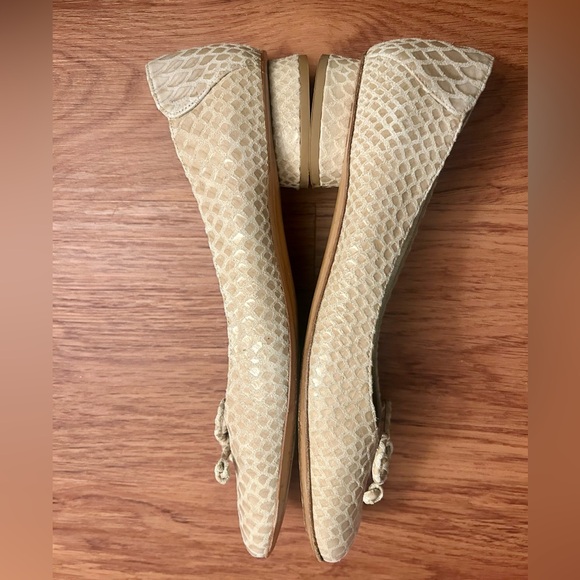 STUART WEITZMAN leather snakeskin ballet flats - Picture 3 of 5